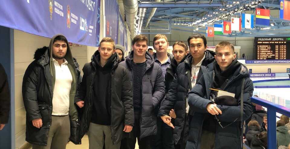 Студенты ЮУТУ на соревнованиях по конькобежному спорту в рамках Всероссийской Спартакиады сильнейших 2024 г.